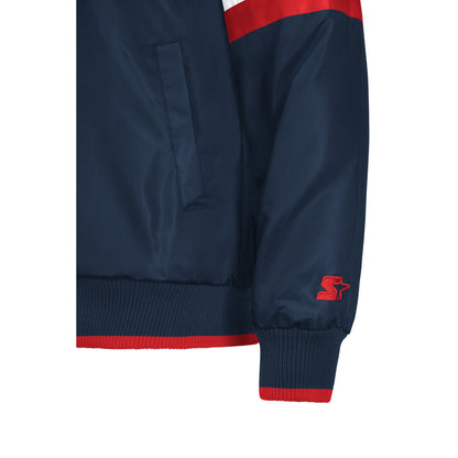 Men’s Atlanta Braves Satin Varsity Jacket | Snap Button Bomber