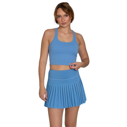 Marina Blue Racerback Tank Top – Cropped Fit