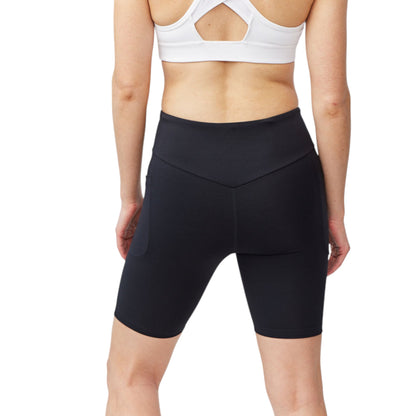 Women's Black High-Waist Bike Shorts - Stretchy and Comfortable Activewear