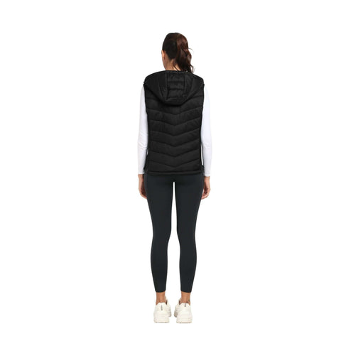 Hooded Puffer Vest Cozy Fleece Insulated Warm Outdoor Layer