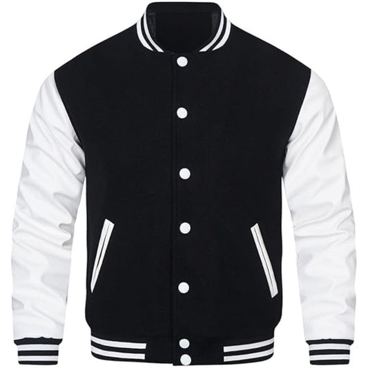 Lettermen Varsity Jacket – Leather Sleeve Letterman Baseball Style