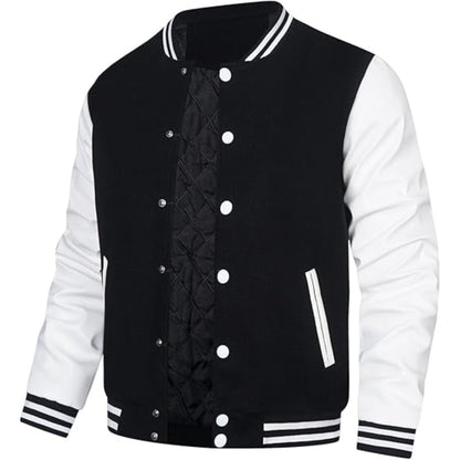 Lettermen Varsity Jacket – Leather Sleeve Letterman Baseball Style