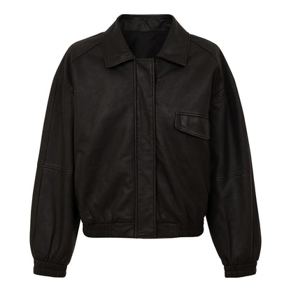 The Ultimate 90s Oversized Leather Jacket