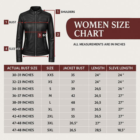 Women Black Leather Jacket Classic & Timeless Design